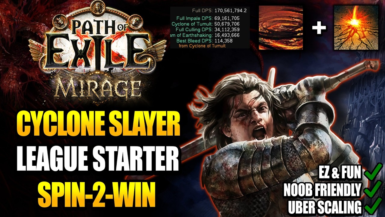 [3.28] Cyclone Slayer is PERFECT for League Start - League Start Build Guide - Path of Exile Mirage