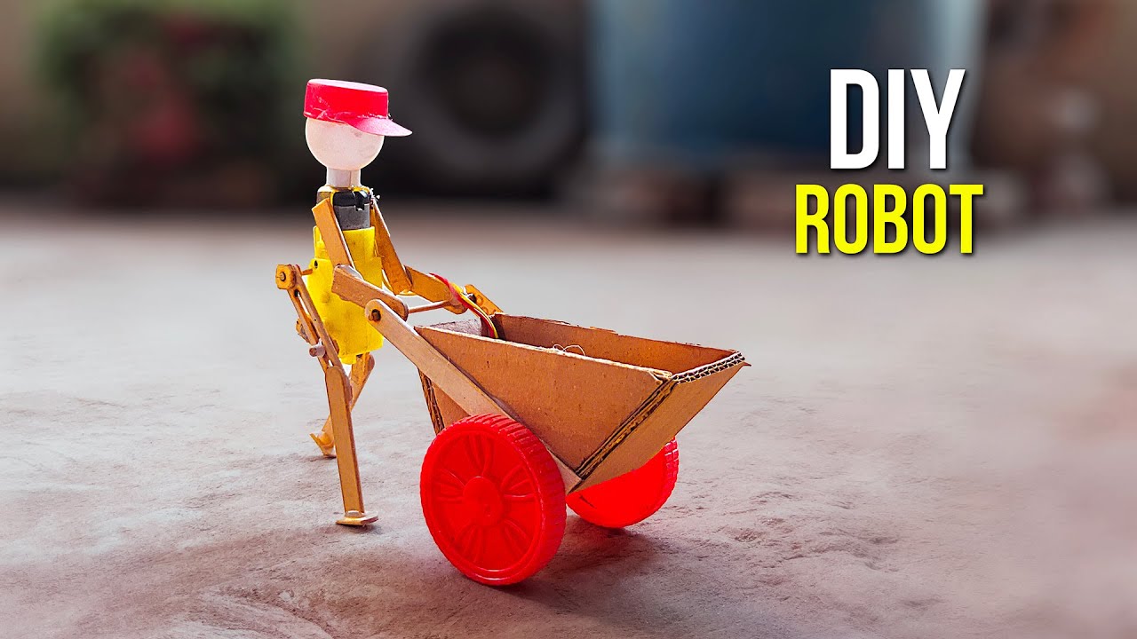 Homemade walking Robot | DIY DC motor projects Idea