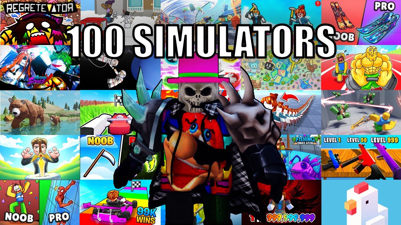 I Play 100 Roblox Simulator Games