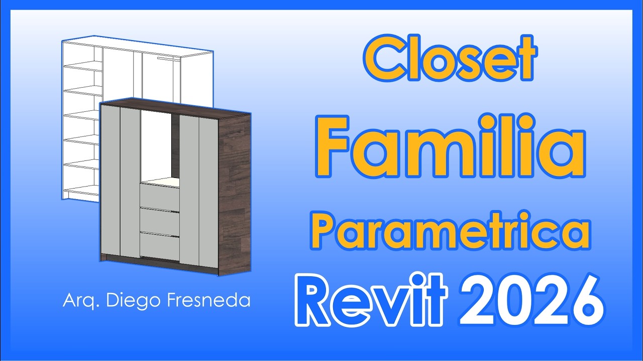 Dominando Familias en Revit: Closet con Parámetros de Cota y Material