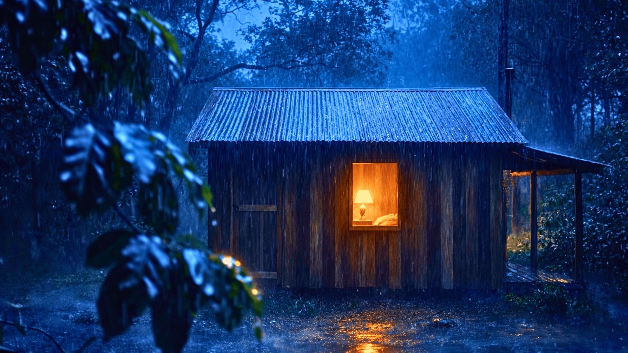Thunder and Rain Sounds for Deep Sleeping and Anxiety Relief | Heavy Rain Sounds for Perfect Sleep