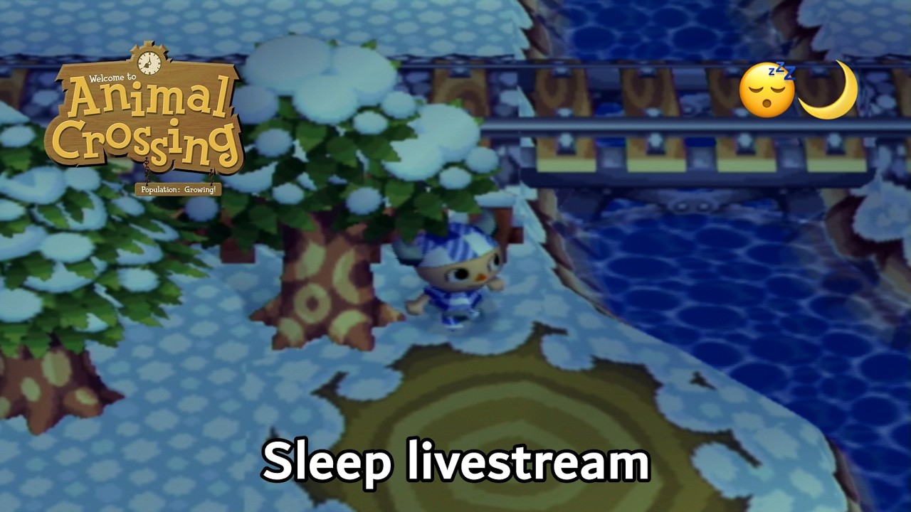 Animal Crossing - Sleep livestream #18 (Relaxing music & river sounds for sleeping)
