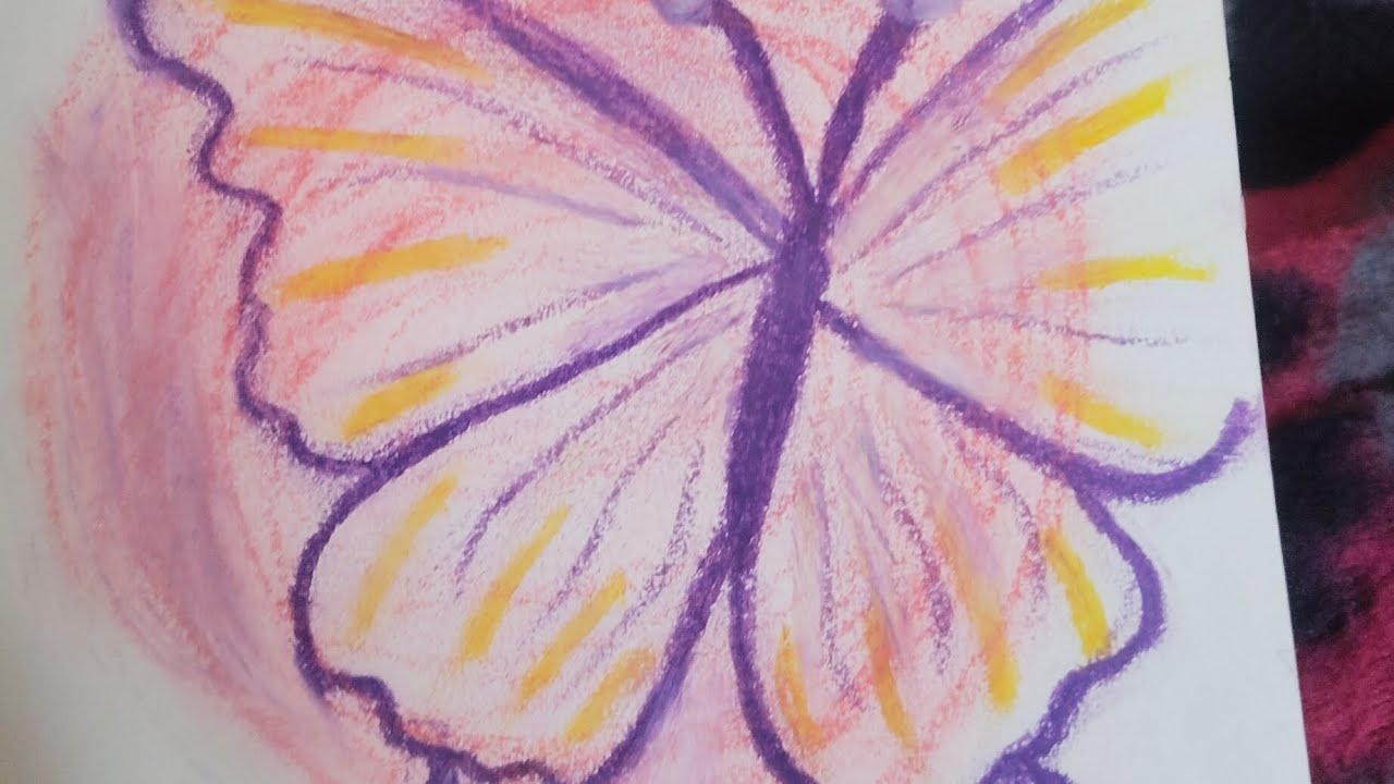 Butterfly with oil pistal colours 🦋 ❣️@art @ViralVideoC2 @AlHudaWaves @AnandArtandCraftStudio 