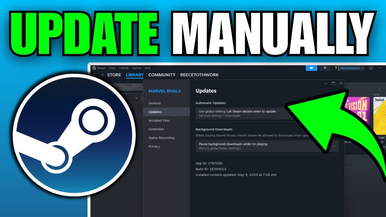 Как обновить игры Steam вручную (2025)
