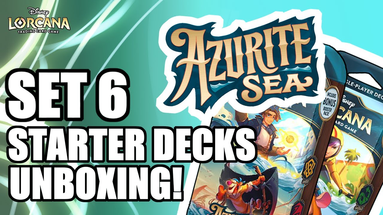 Set 6 Azurite Sea Starter Deck Unboxing and Review Disney Lorcana