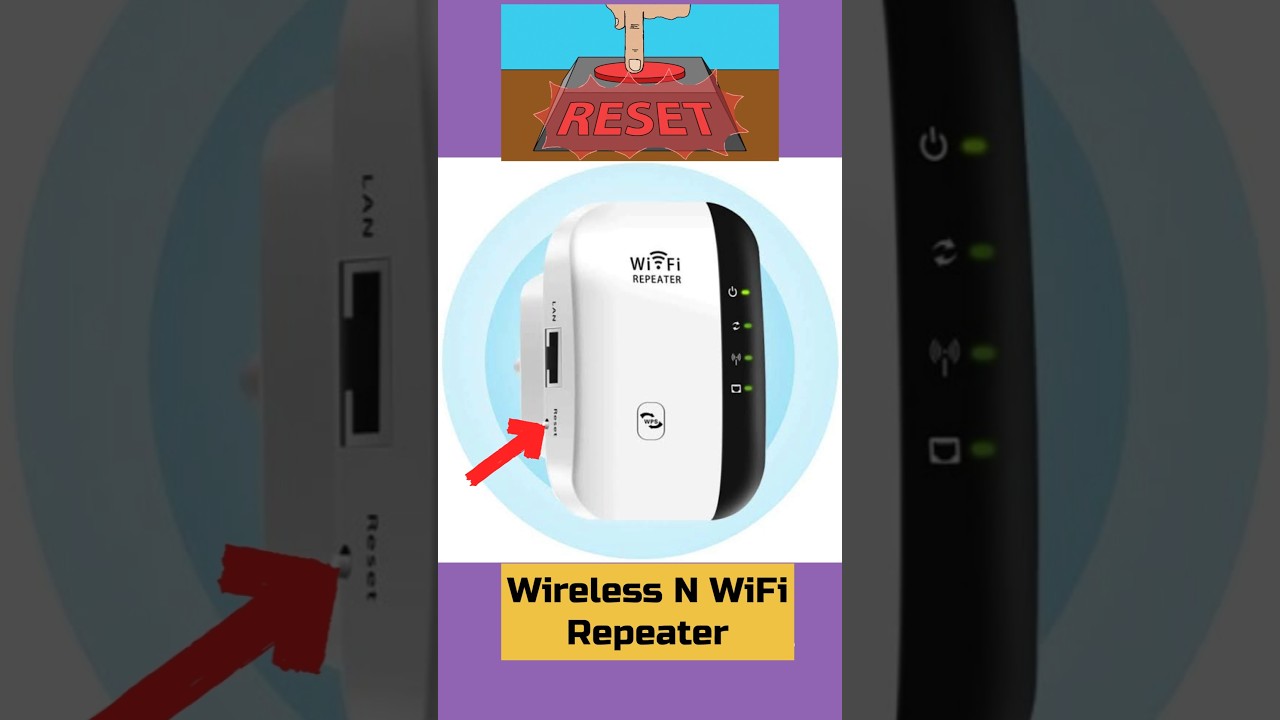 Как сбросить настройки беспроводного ретранслятора WiFi N #wirelessnwifirepeater #reset #diy