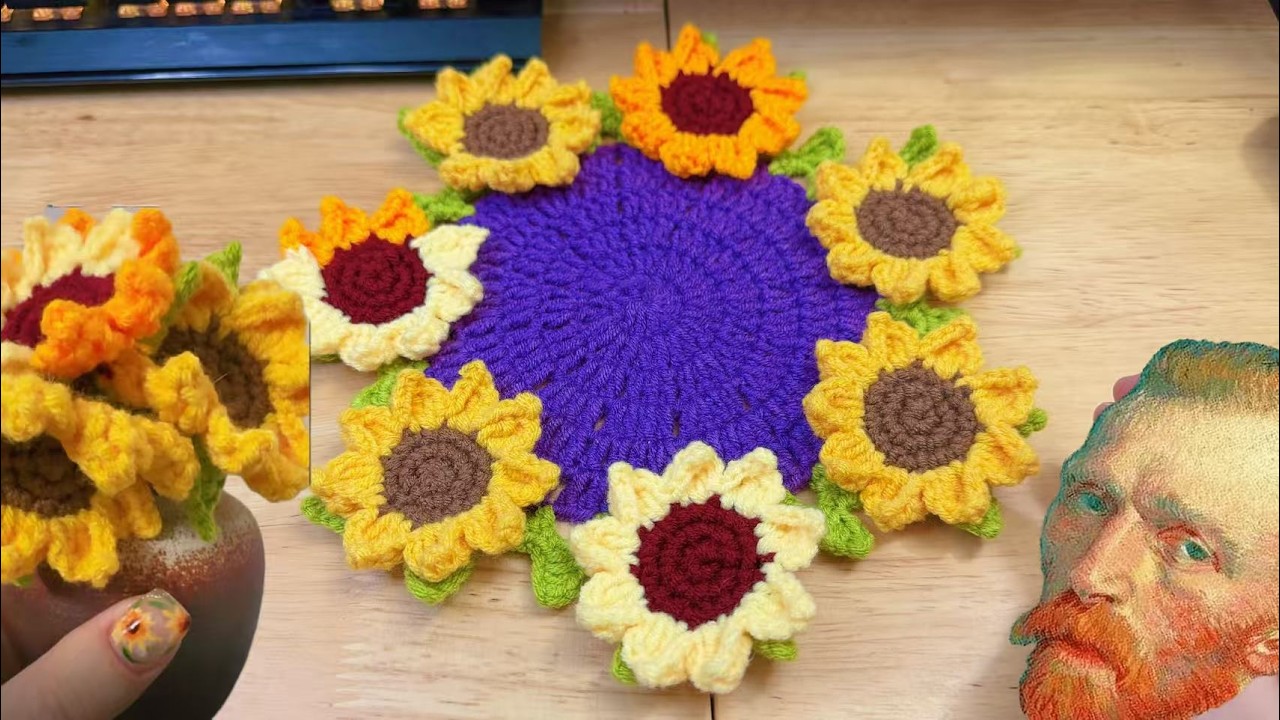 🌻Sunflower Coaster Potted Plant