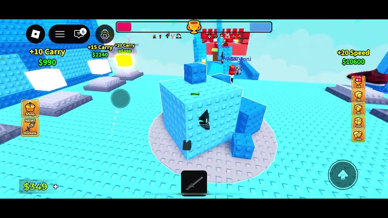I’m playing Roblox build the bridge. This is my first time playing this game