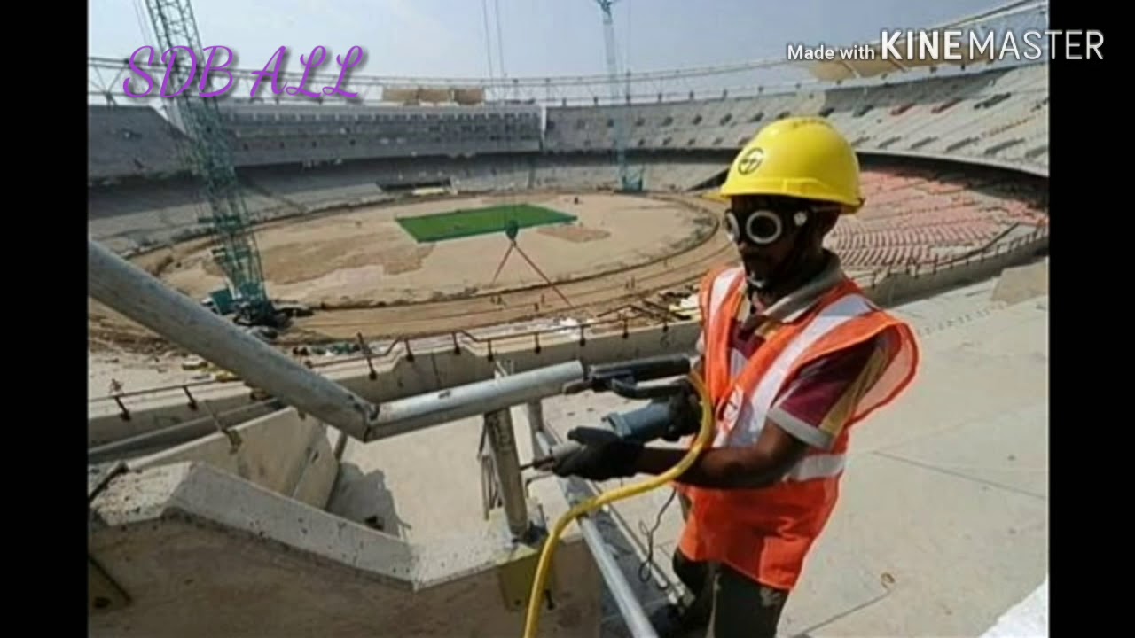 Motera Cricket Stadium Roof Installation..