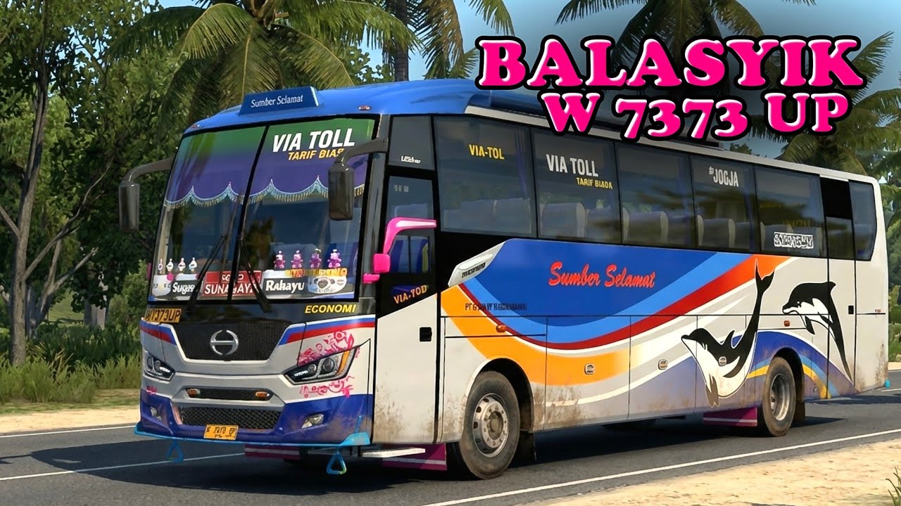 AKSI NGEBLONG BUS SUGENG RAHAYU BALASYIK W 7373 UP | ETS2 INDONESIA