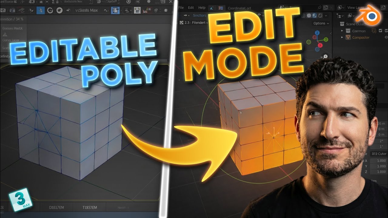 Si sabes Editable Poly, ya sabes modelar en Blender | 3dsMax to Blender - Parte 4