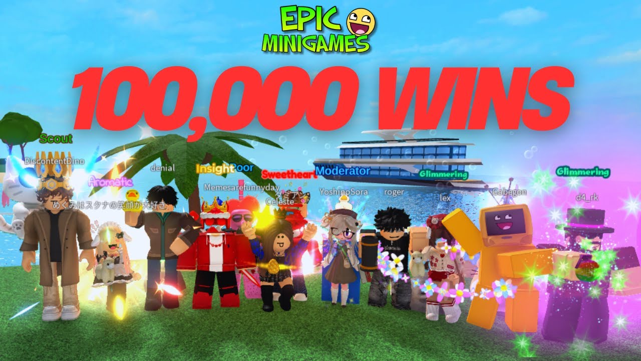 I REACHED 100,000 WINS IN ROBLOX: EPIC MINIGAMES!