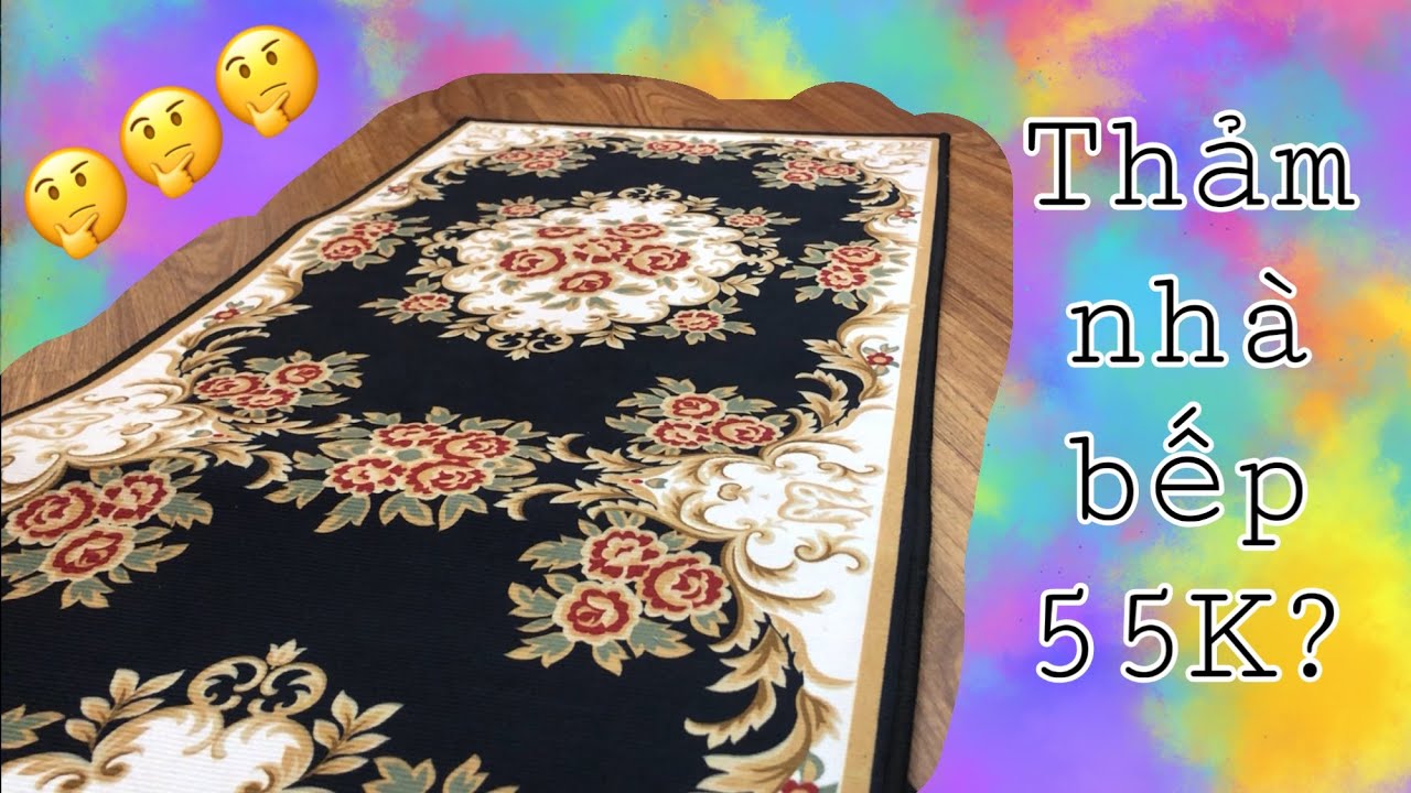 Unbox 2 thảm trải sàn nhà bếp dài 1m2 với giá 55K 😯