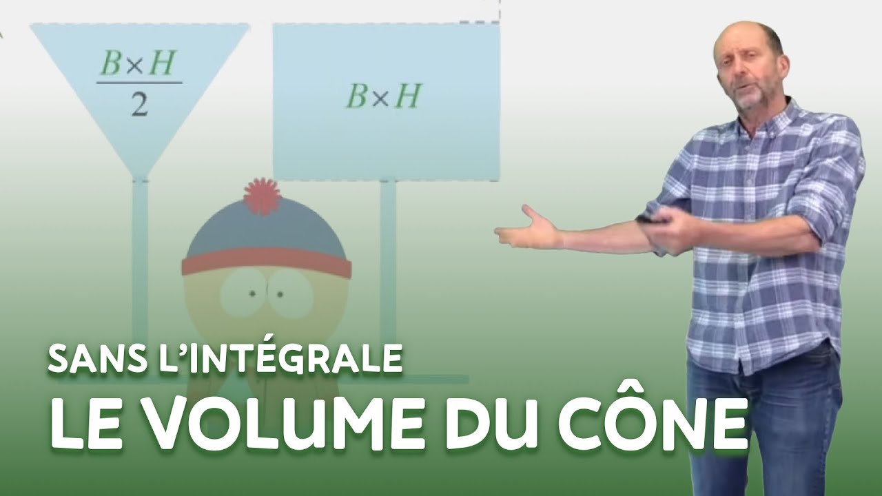 Le volume du cône (sans l’intégrale)