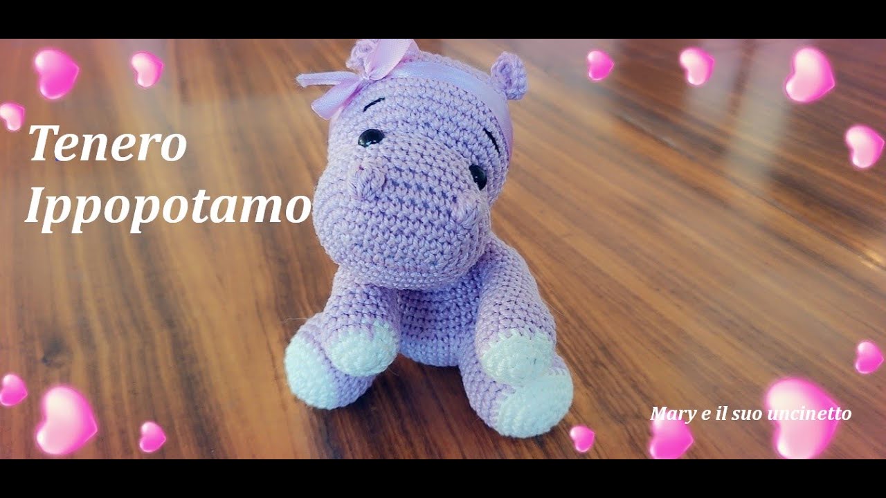 AMIGURUMI FACILI - IPPOPOTAMO- Amigurumi tutorial italiano animali