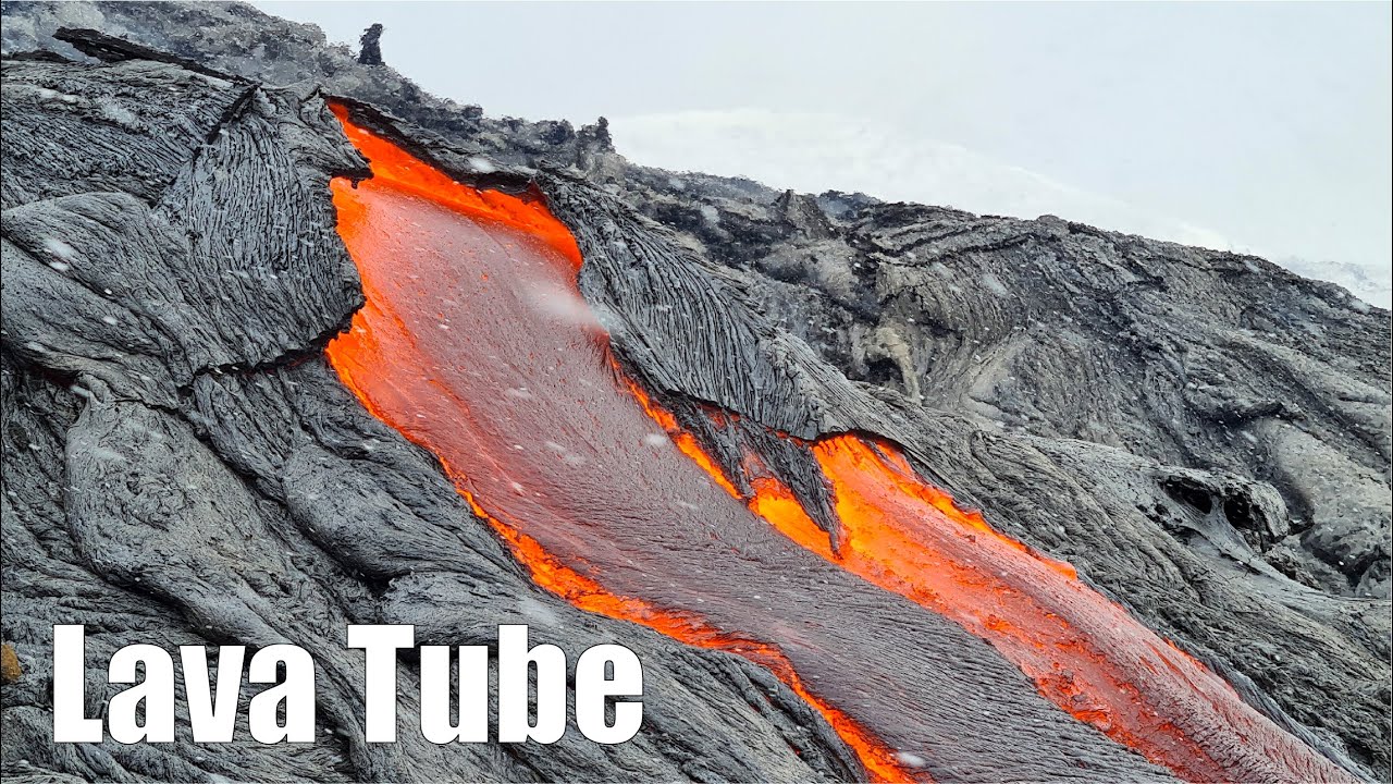 Lava Tube Formation, Geldingadalur Eruption