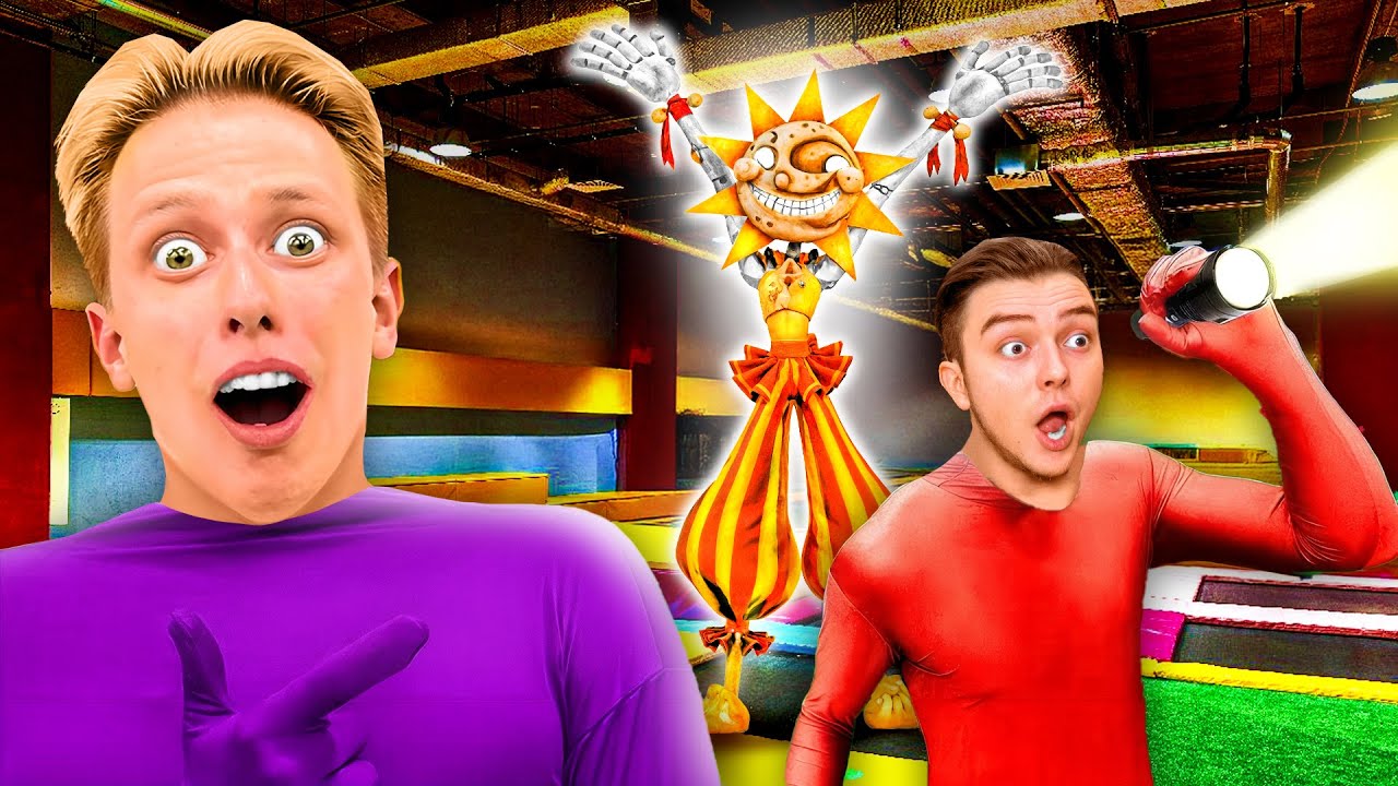 FNAF Camouflage Hide and Seek In Real Life in a Trampoline Park
