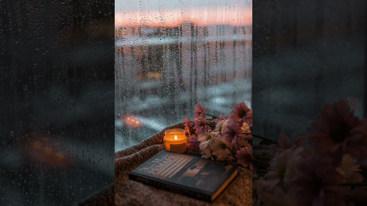 Soft Rain at the Window🕯️| Cozy Indoor Night Ambience