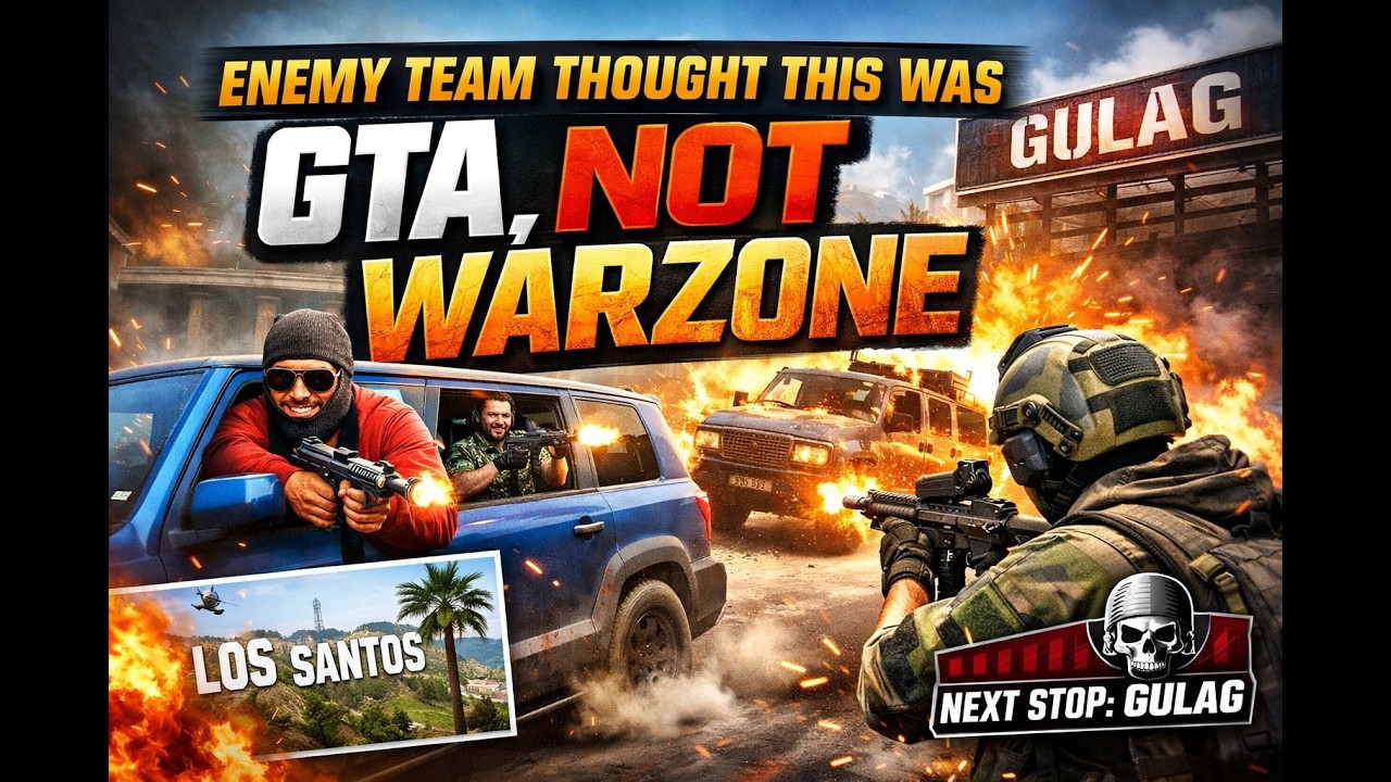 Команда противника подумала, что это GTA, а не Warzone.
