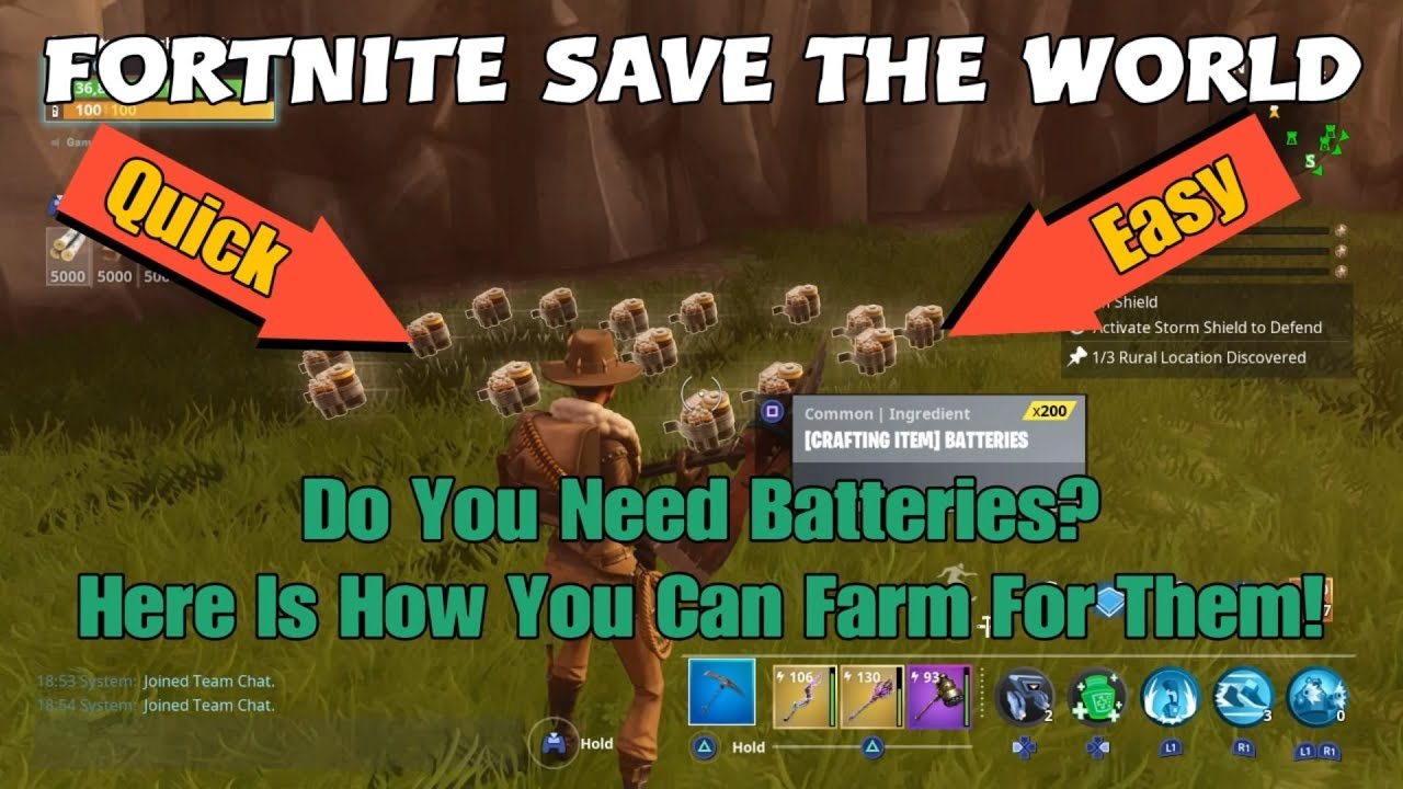 173) Fortnite Save The World - Do You Need Batteries? Here Is How You Can Farm For Them!