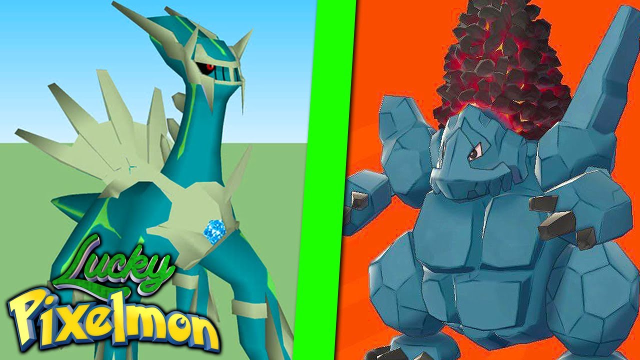 Minecraft LUCKY PIXELMON - COALOSSAL SHINY LVL100 vs DIALGA SHINY LVL100 ! EXAGERO DE RARE CANDY !!