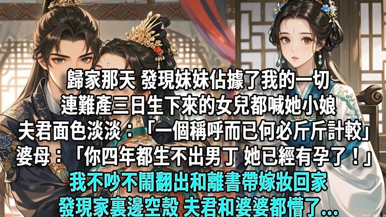 和將軍歡愛後他丟給我三兩銀子：「明日我離開，你自行……」我點頭，明白他想說什麼。半年後他看到拖著孕肚的我，不耐：「不是叫你離開嗎，為何還要借孕糾纏？」身後馬車傳來詢問：夫人還不歸家？他僵在原地，