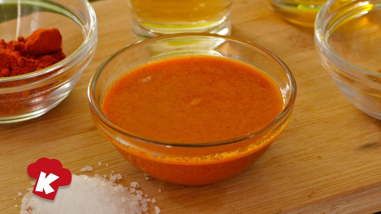 Mojo Picón Canario Receta Casera ( Salsa Mojo Picón Rojo 🌶 )  Receta Fácil