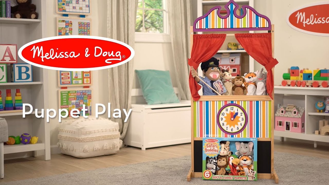 Melissa & Doug Puppet Theater & Puppets | Puppet Play Promotes Language & Social Development