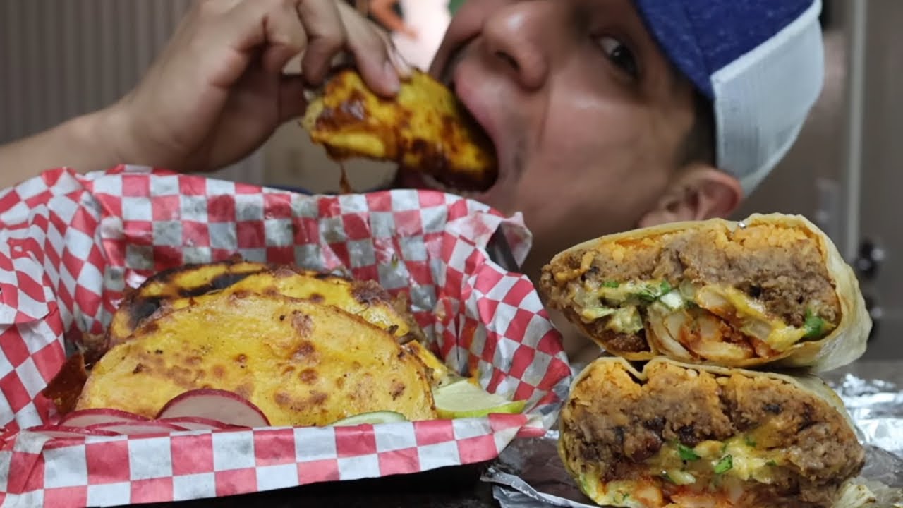 Quesabirria Tacos + Burrito Mukbang