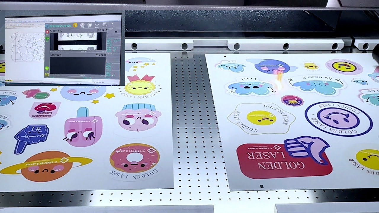 Laser Die Cutting Machine for Sheet to Sheet Label Kiss Cutting LC5035 - Golden Laser