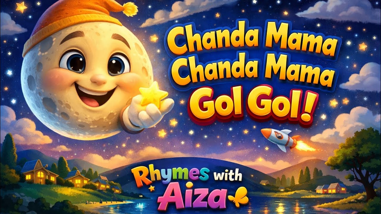 🌜Chanda Mama Chanda Mama |🌝 Gol Gol Pyaare | Hindi Kids Rhyme