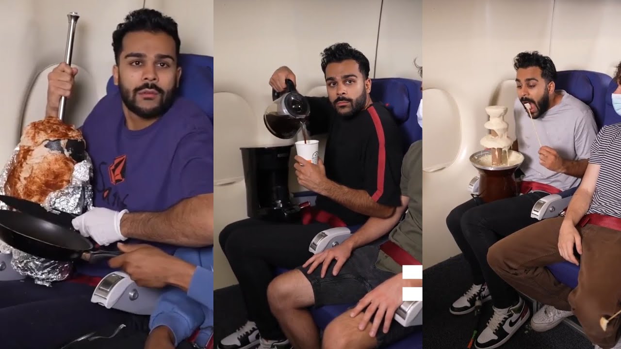 when you love to eat food on plane - Adamw Funny Tiktok & IG