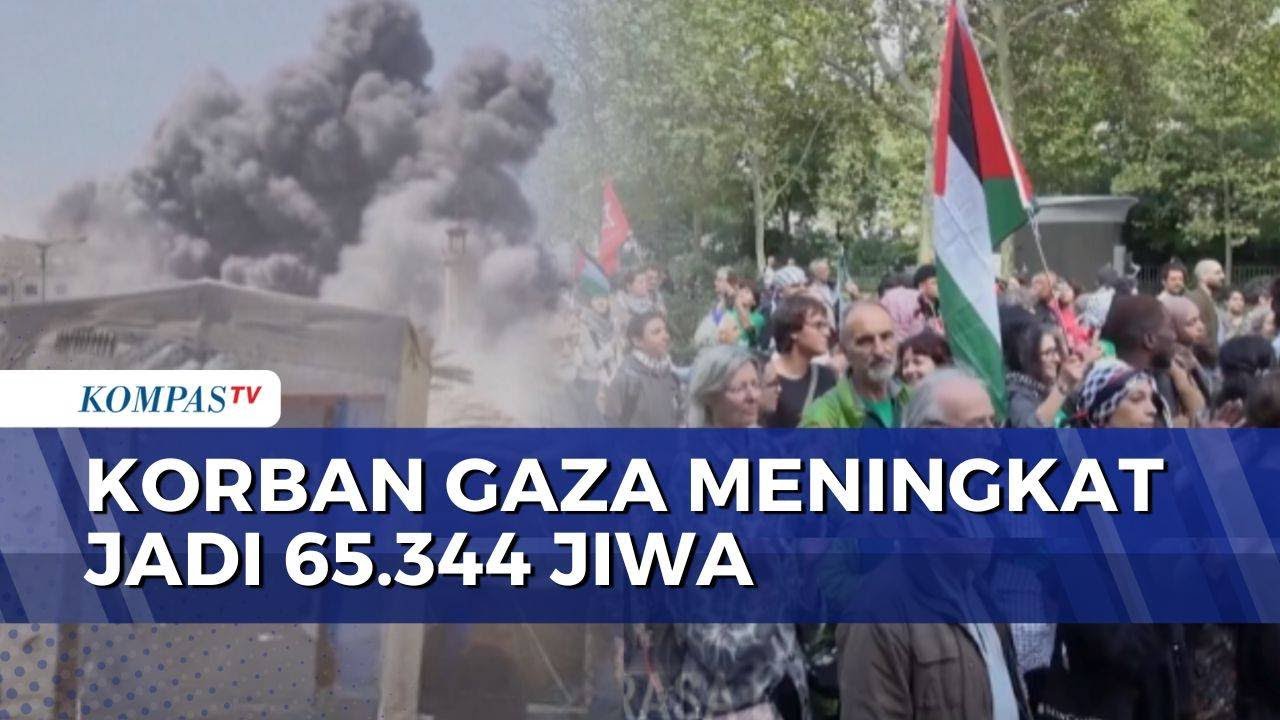 Korban Tewas Gaza 65 Ribu Jiwa, Pengunjuk Rasa di Paris Desak Sanksi untuk Israel | KOMPAS SIANG