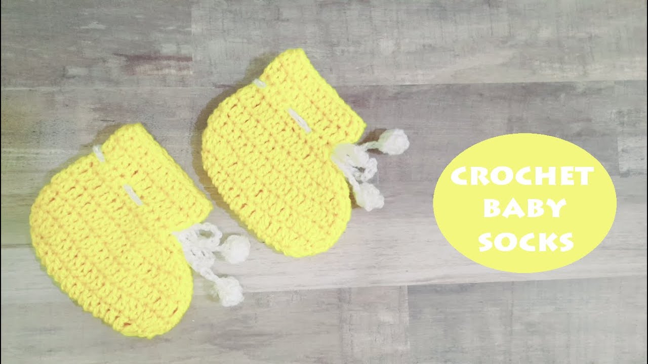 How to crochet simple baby socks/booties? | Crochet With Samra