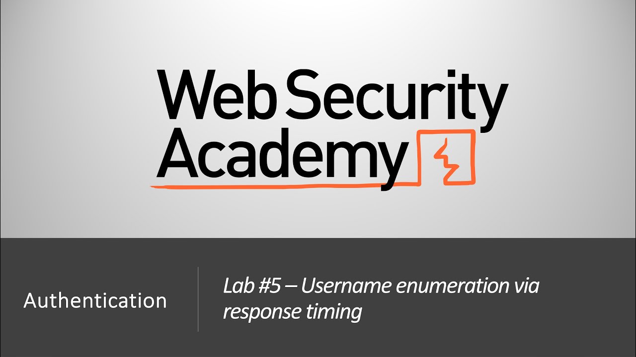 Authentication Vulnerabilities - Lab #5 Username enumeration via response timing | Long Version