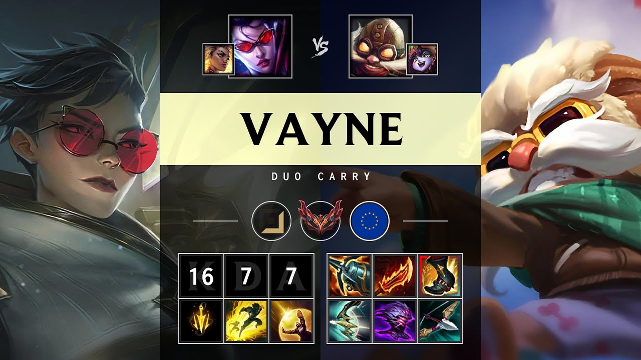 Vayne ADC vs Corki: Triple Kill, Godlike - EUW Grandmaster Patch 25.S1.1