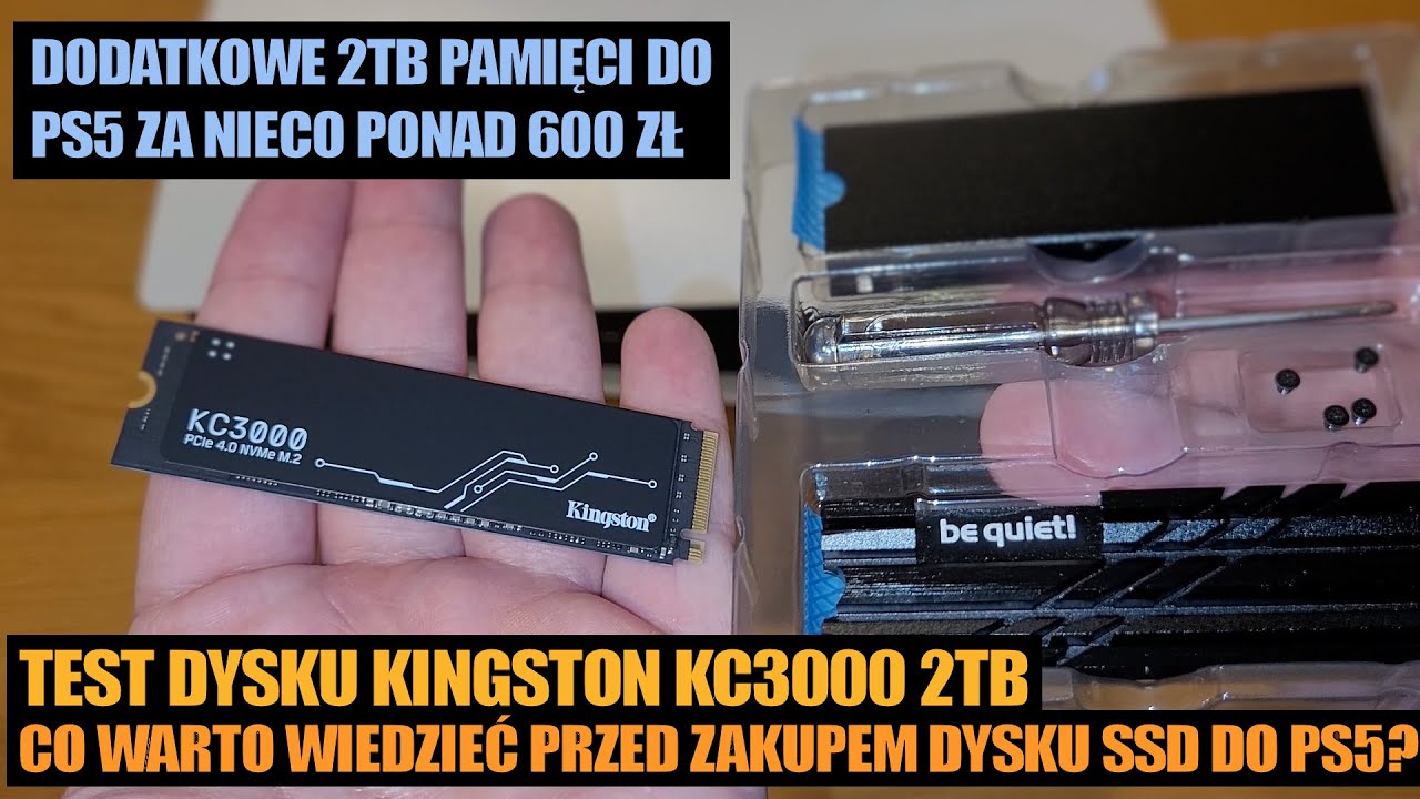 Dodatkowe 2TB pamięci do PS5 za nieco ponad 600zł? - dysk SSD Kingston KC3000 + radiator be quiet!
