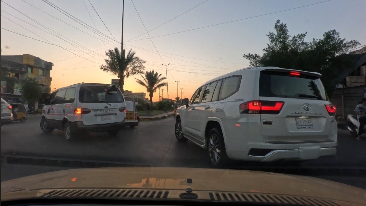 جولة من المدينة الصدر الى شارع فلسطين في بغداد 4k