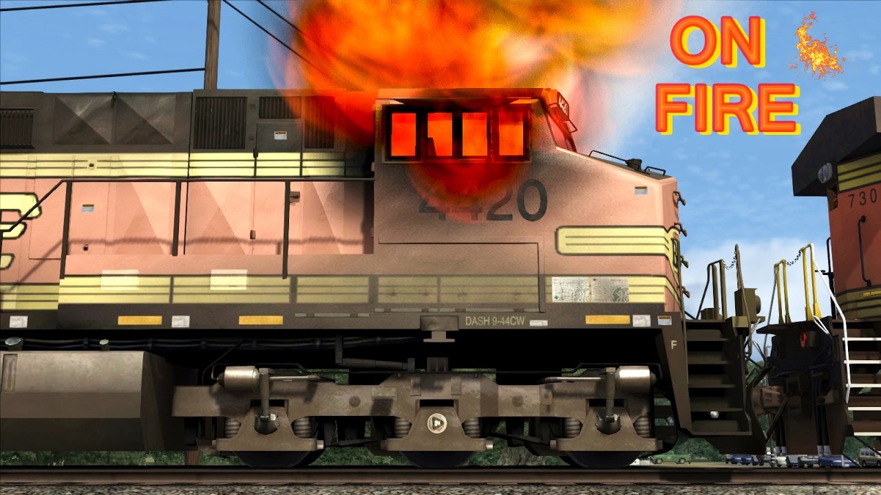Fire in the BNSF train cabin (Simulation)
