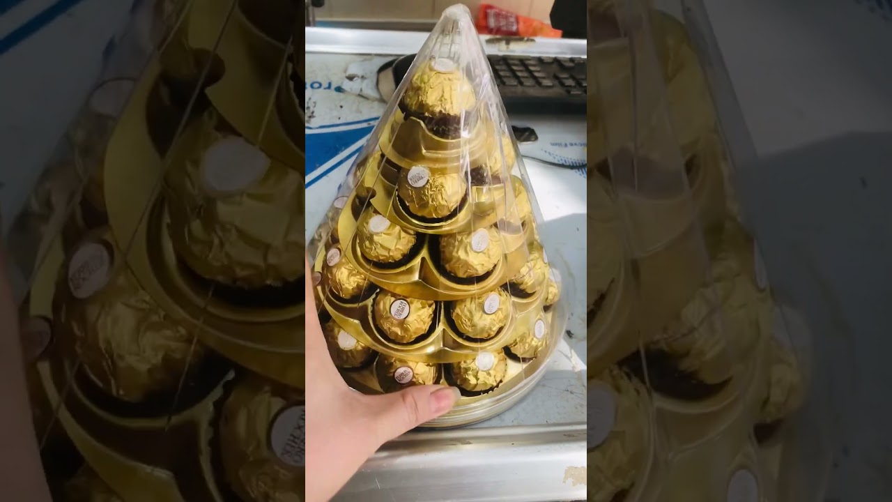 FERRERO ROCHER CHOCOLATE BIG CONE #shorts #ferrero #rocher #chocolate #cone #big #chocolatelover #yt