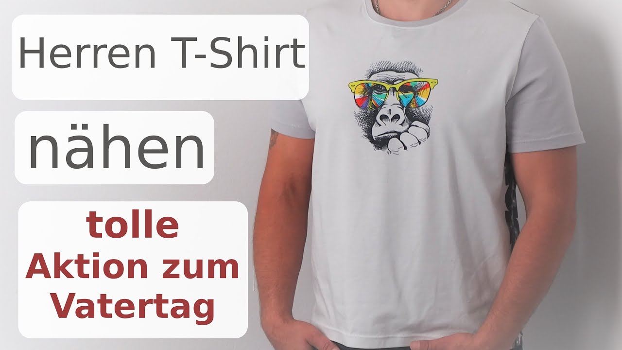 Herren T Shirt nähen -  mit Annas Nähschule -  DIY- Schnittmuster