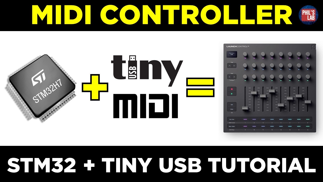 STM32 USB MIDI Controller Tutorial (TinyUSB) - Phil's Lab #169