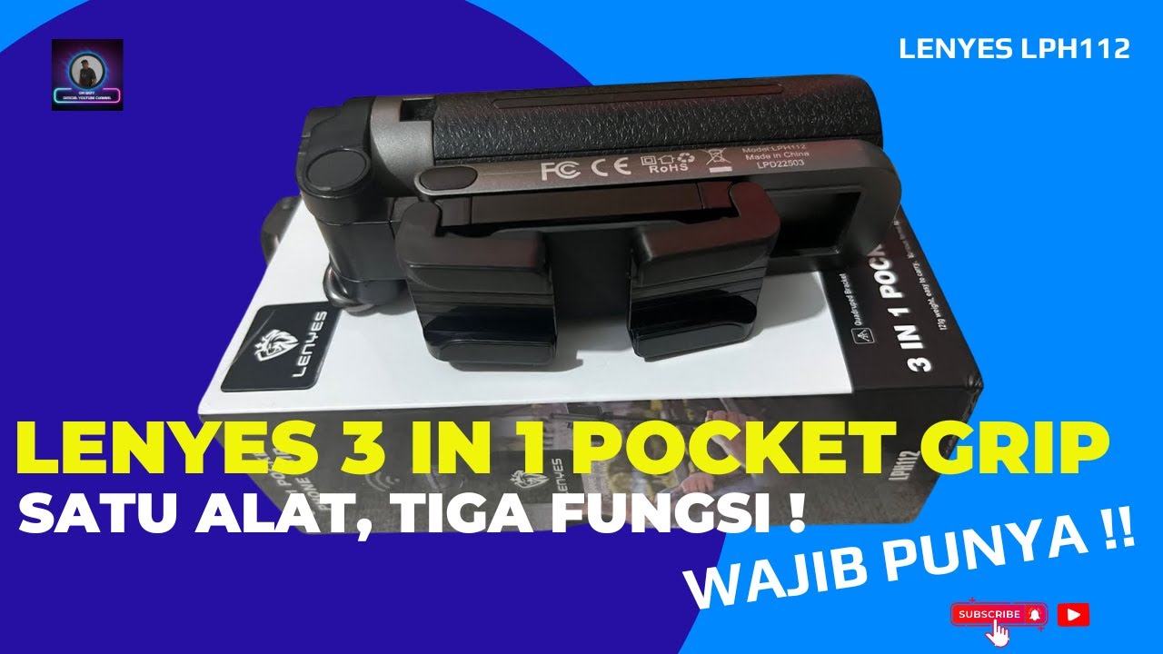 Lenyes 3in1 Pocket Grip -- Satu Alat, Tiga Fungsi ! Wajib Punya !!