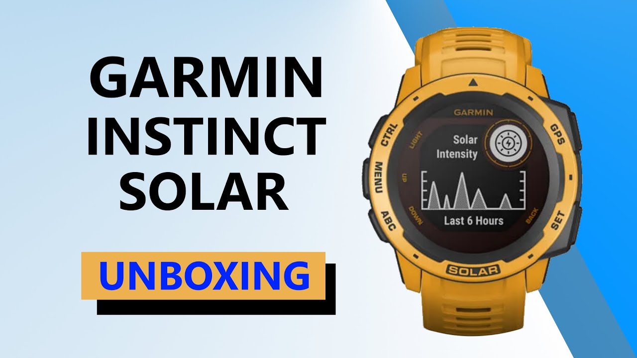 Garmin Instinct Solar Sunburst Unboxing HD (010-02293-09)