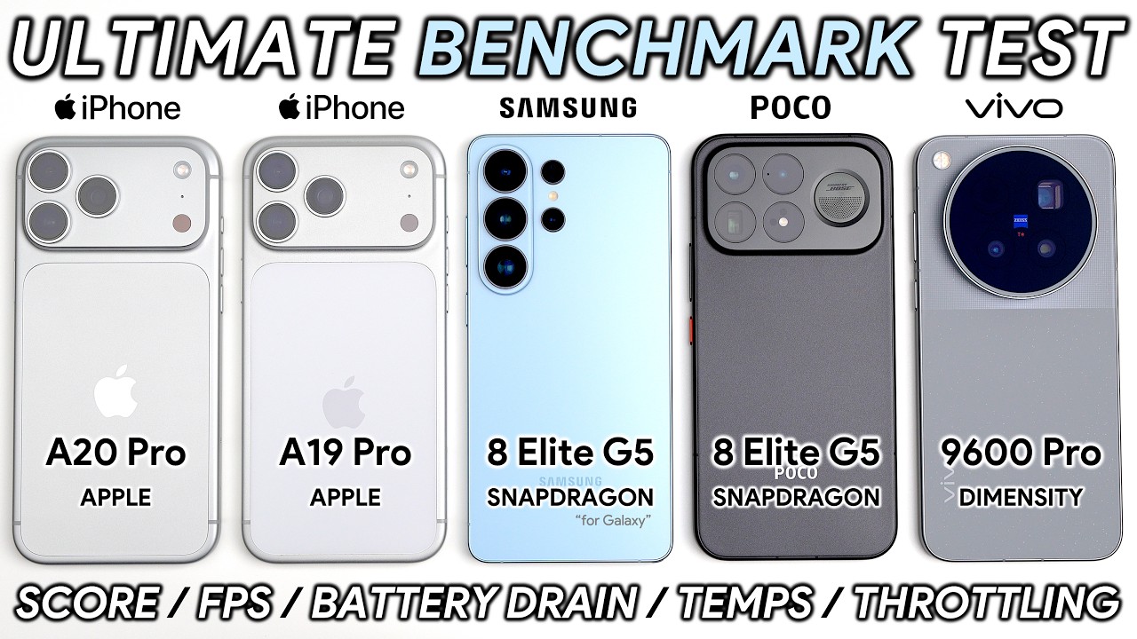 iPhone 18 Pro Max против 17 Pro Max / S26 Ultra / POCO F9 Ultra / Vivo X500 Pro Max &mdash; тест произв...