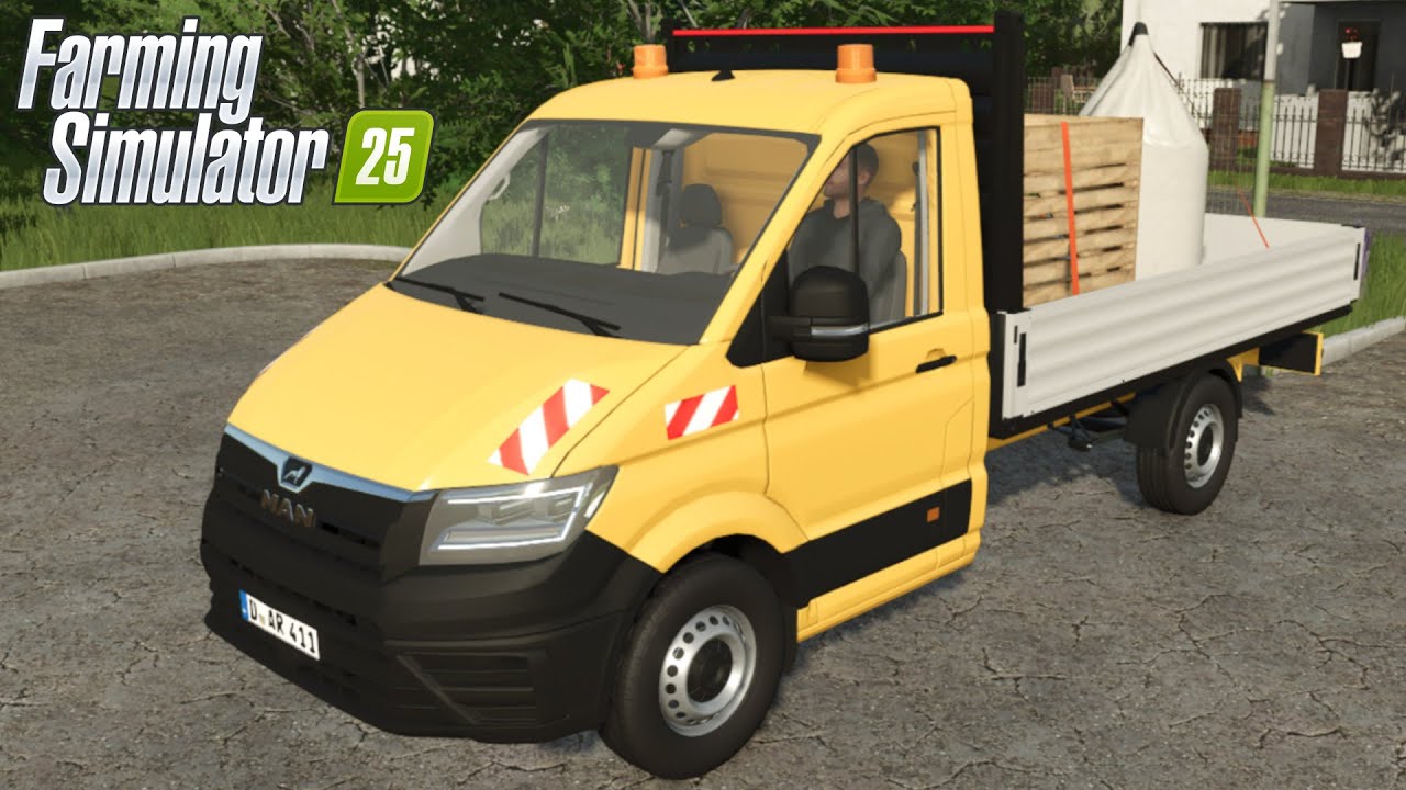 FS25 - MAN TGE Flatbed - NEW CAR MOD for Farming Simulator 2025 GAMEPLAY
