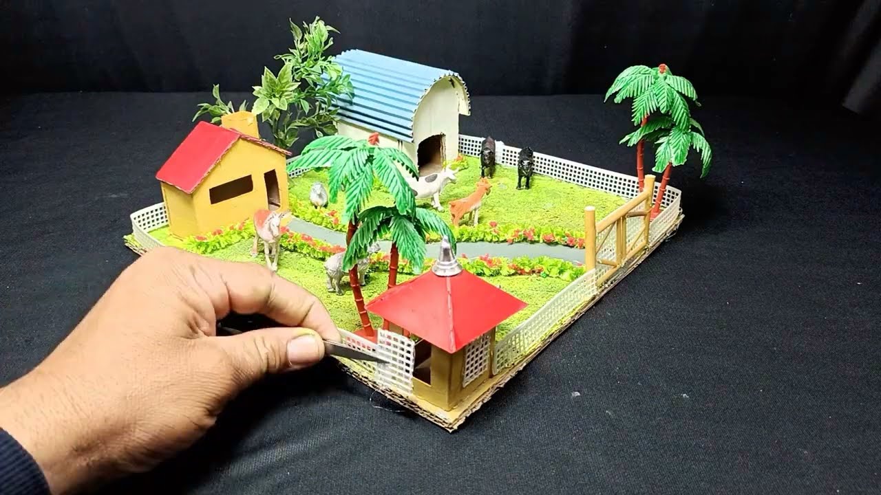 farm house craft making for school project