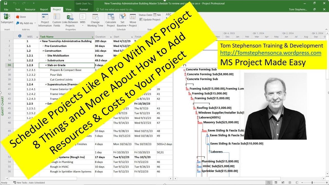 8 Things & More on How to Add Resources and Costs to Your Project,  MS Project Made Easy Tutorial 4
