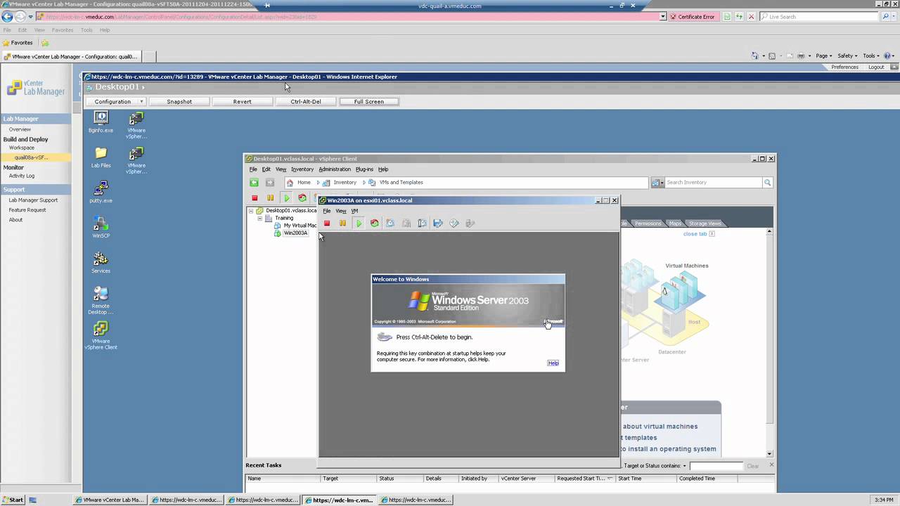 VMware vSphere: VM Management - Install OS