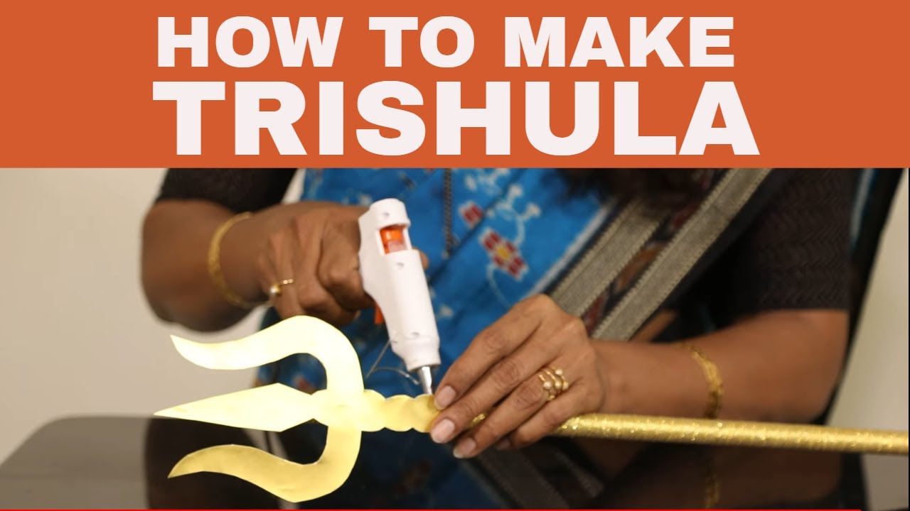 how to make trishula with paper | Trident | त्रिशूल | Lord Shiva | Goddess Durga